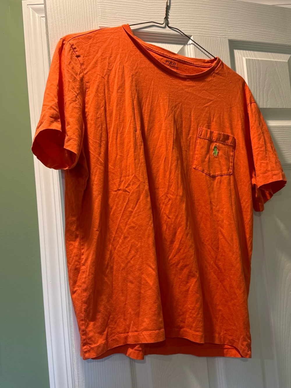 Polo by Ralph Lauren Men’s Bright Orange Pocket Tee